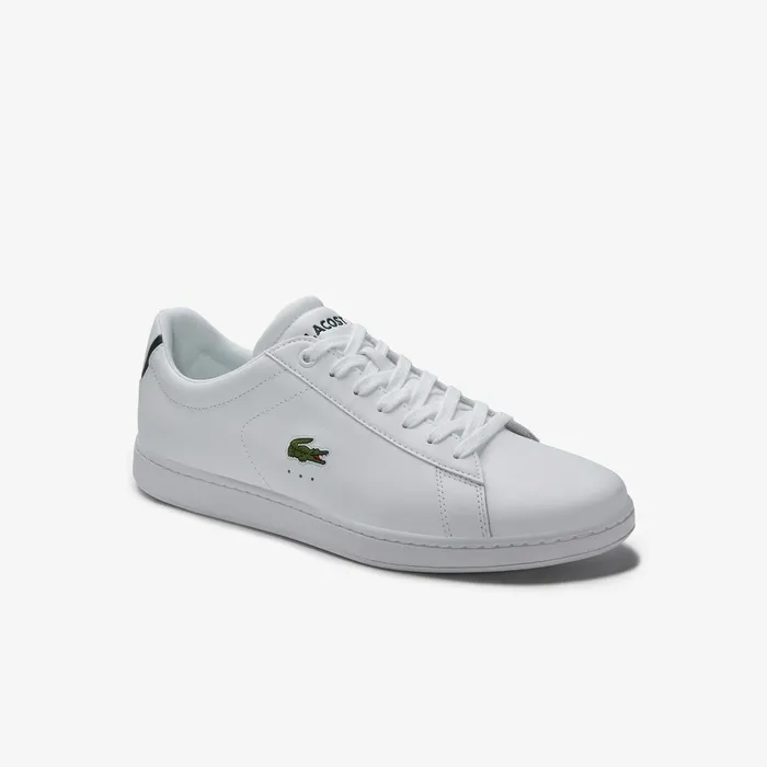 Sneakers Lacoste Mens Carnaby Evo Leather Sneakers White On Sale