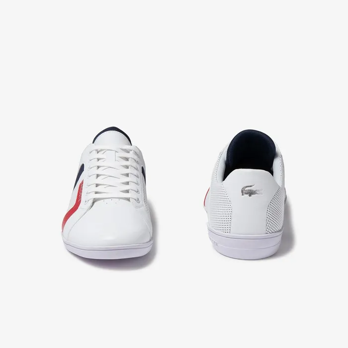 Sneakers Lacoste Mens Chaymon Club Leather and Mesh Sneakers WhiteNavy Shop Online