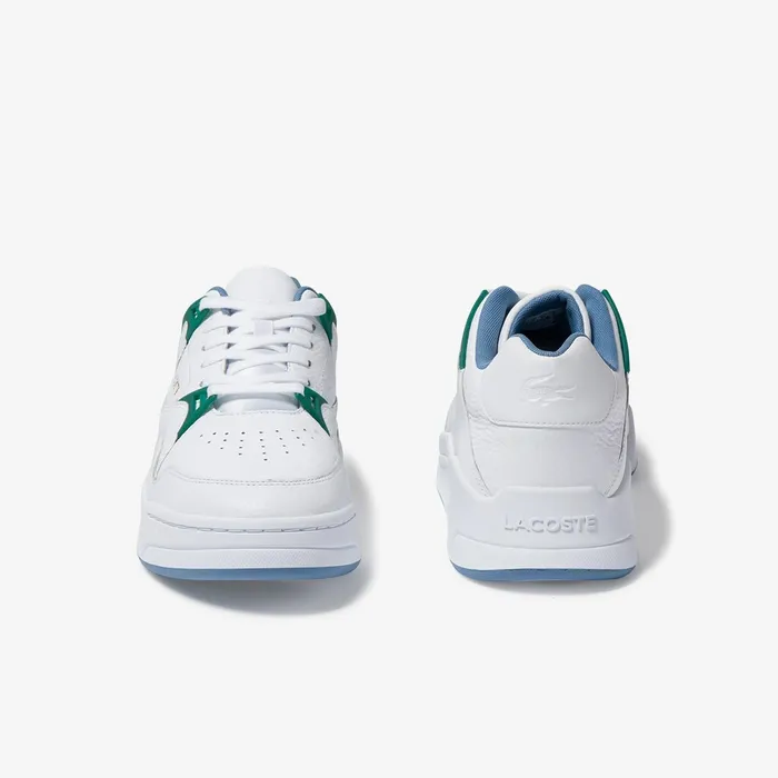 Sneakers Lacoste Mens Court Slam Tumbled Leather Sneakers WhtGreen For Sale Online