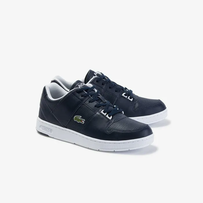 Sneakers Lacoste Mens Thrill Perforated Leather Sneakers NvyWht Shop Online
