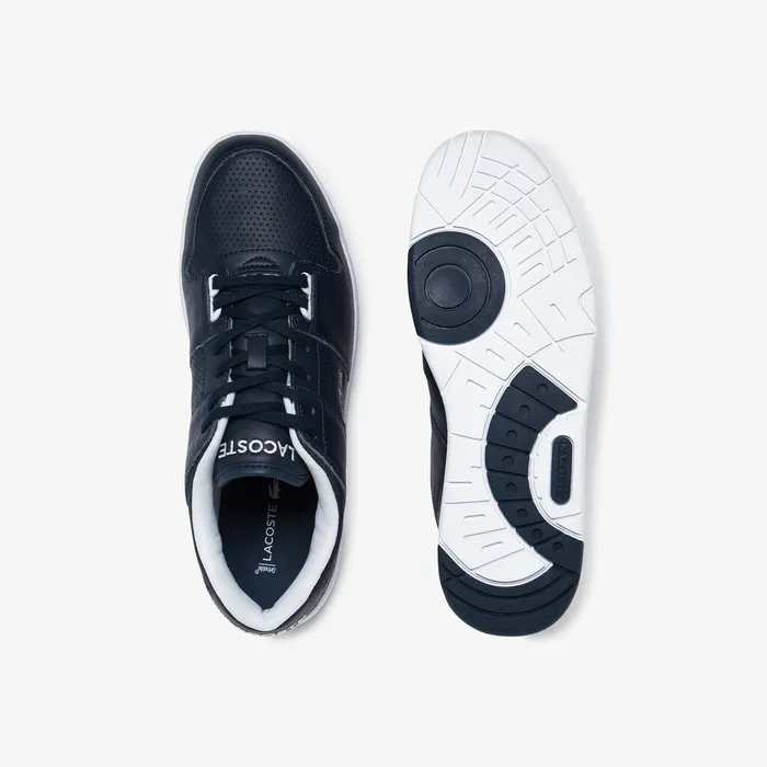 Sneakers Lacoste Mens Thrill Perforated Leather Sneakers NvyWht Shop Online