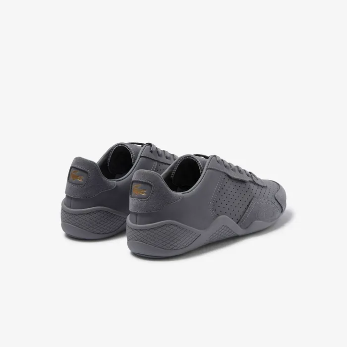 Sneakers Lacoste Womens Hapona Leather and Suede Sneakers GreyGrey For Sale Online