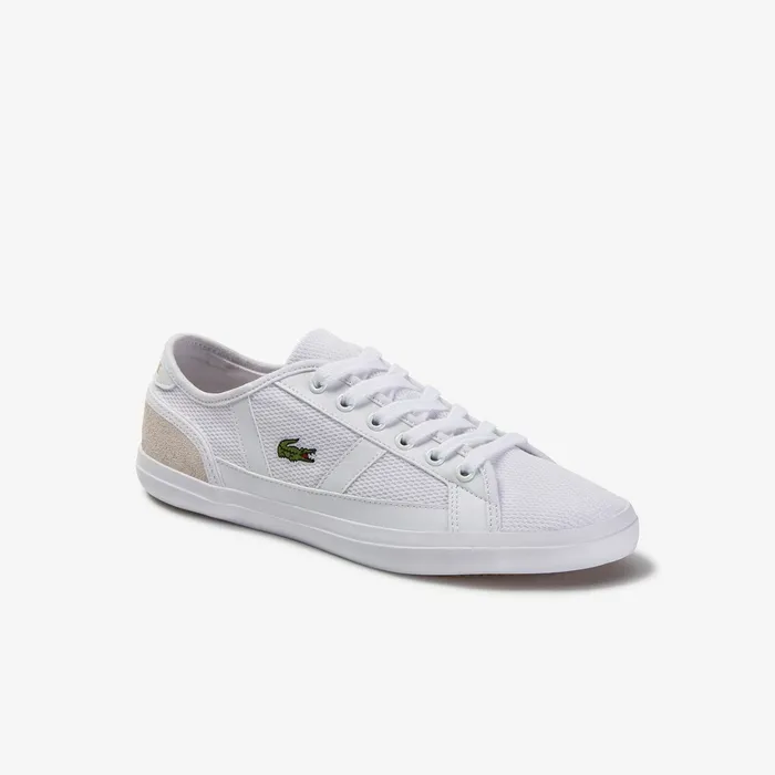 Sneakers Lacoste Womens Sideline Textile Sneakers WhtOff Wht For Sale Online