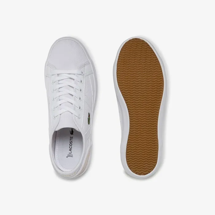 Sneakers Lacoste Womens Sideline Textile Sneakers WhtOff Wht For Sale Online