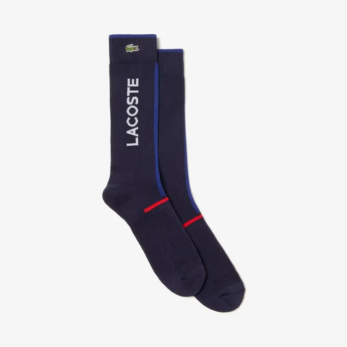 Socks Lacoste Mens SPORT Striped And Logo Socks Navy BlueRedGrey Cheap On Sale Socks Lacoste Mens SPORT Striped And Logo Socks Navy BlueRedGrey Cheap On Sale