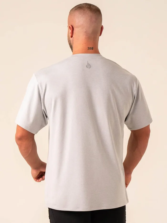 Soft Tech Oversized TShirt 8211 Grey Marl Men Ryderwear Tops