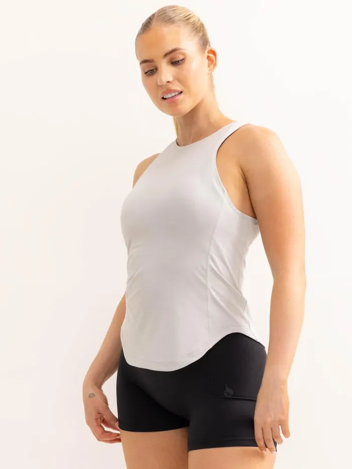 Soft Tech Slim Fit Tank 8211 Grey Marl Women Ryderwear Tops
