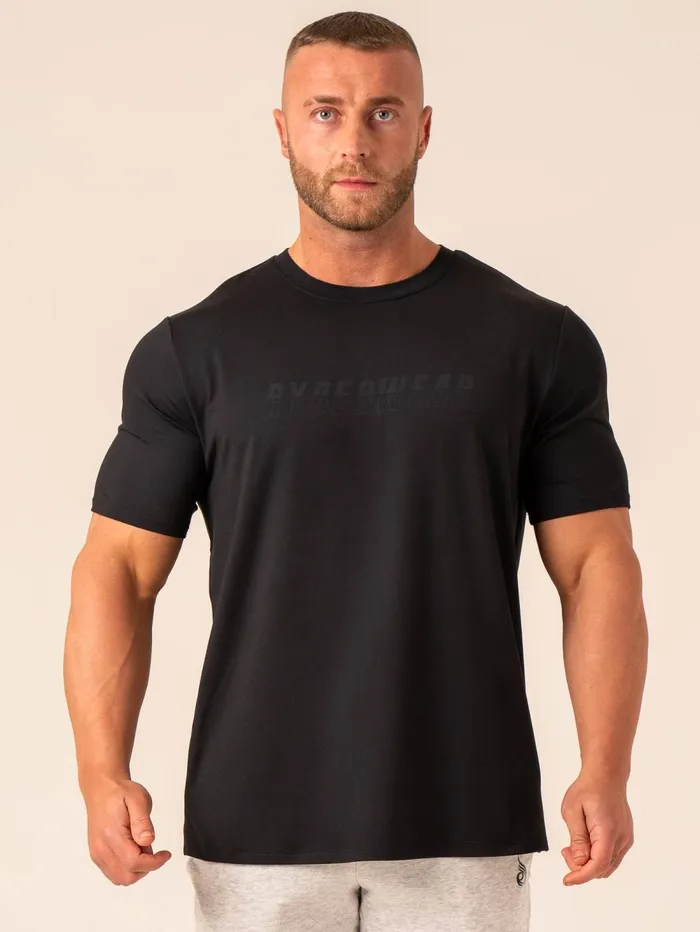Soft Tech TShirt 8211 Black Men Ryderwear Tops