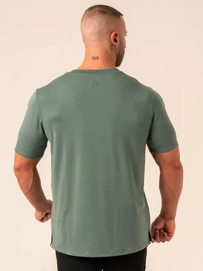 Soft Tech TShirt 8211 Fern Green Marl Men Ryderwear Tops