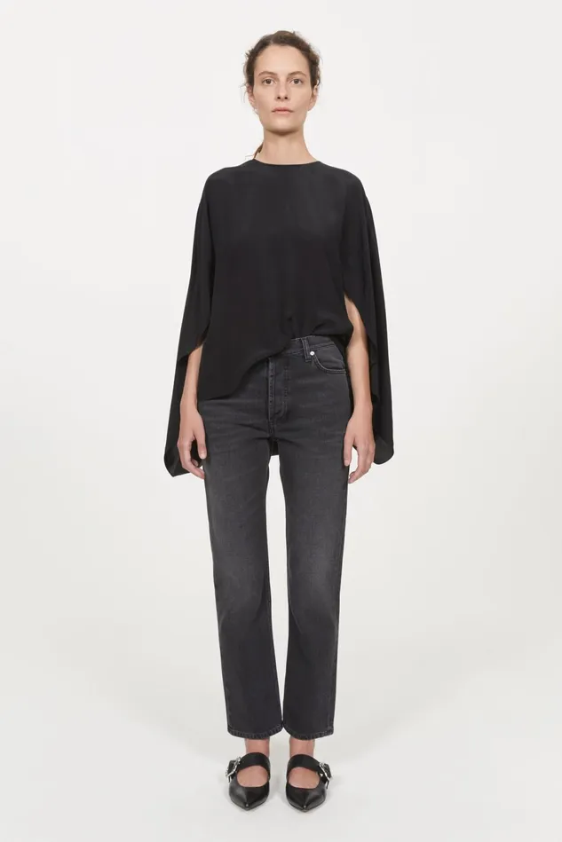 Solha Blouse Black Women Rodebjer Shirts and Blouses