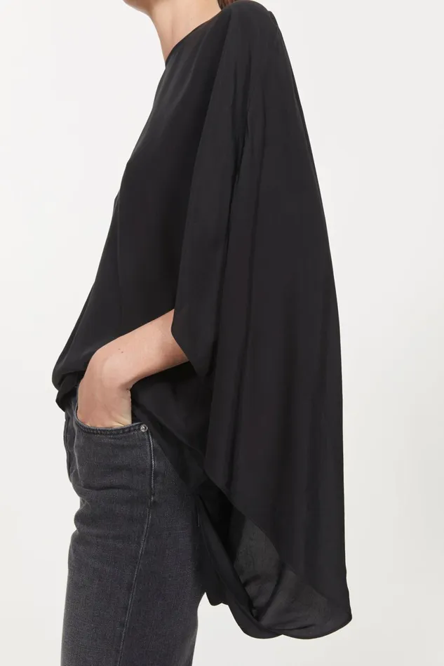 Solha Blouse Black Women Rodebjer Shirts and Blouses