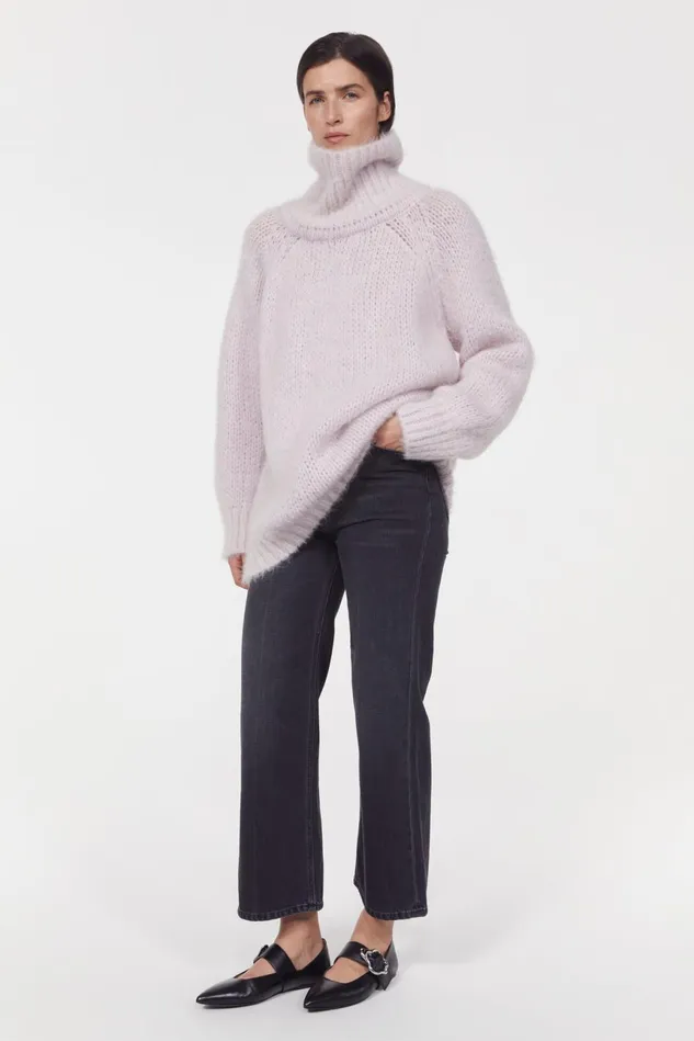 Sonia Mohair Knitted Sweater Super Pink Women Rodebjer Knitwear