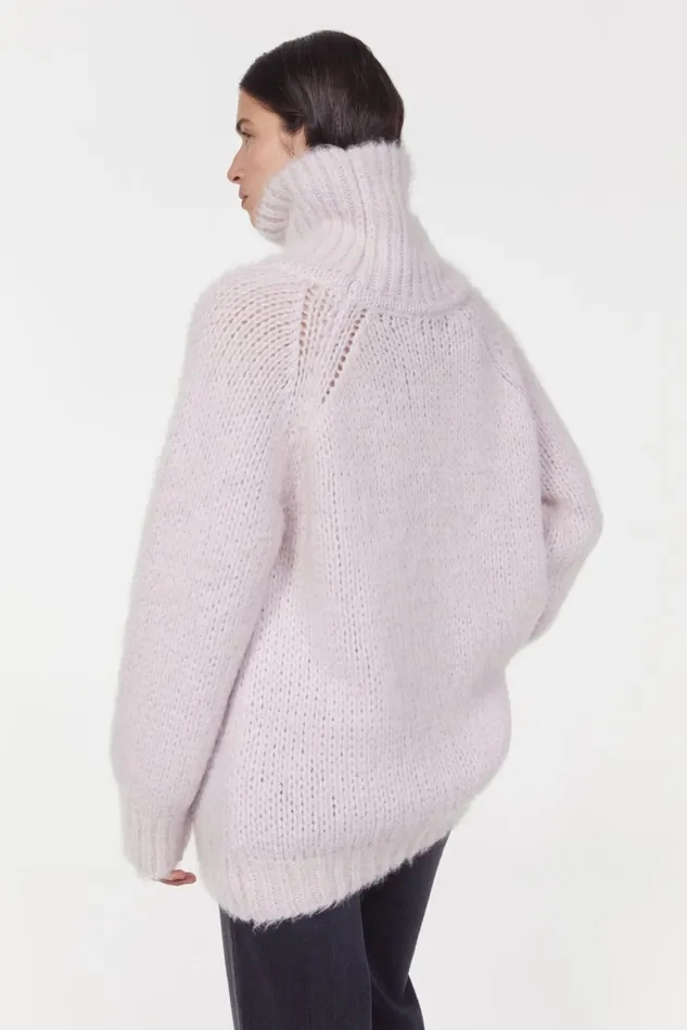 Sonia Mohair Knitted Sweater Super Pink Women Rodebjer Knitwear