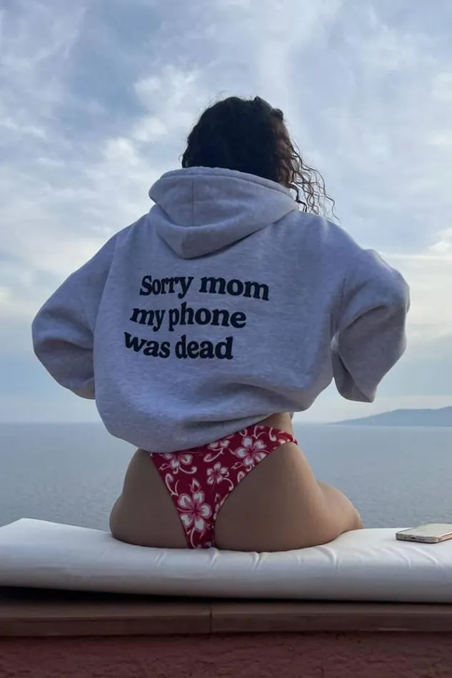 Sorry Mom Hoodie Women Subdued Hoodies and Sweats