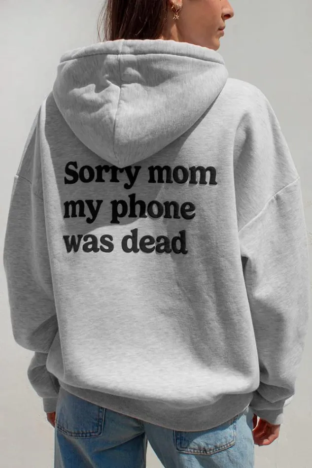 Sorry Mom Hoodie Women Subdued Hoodies and Sweats