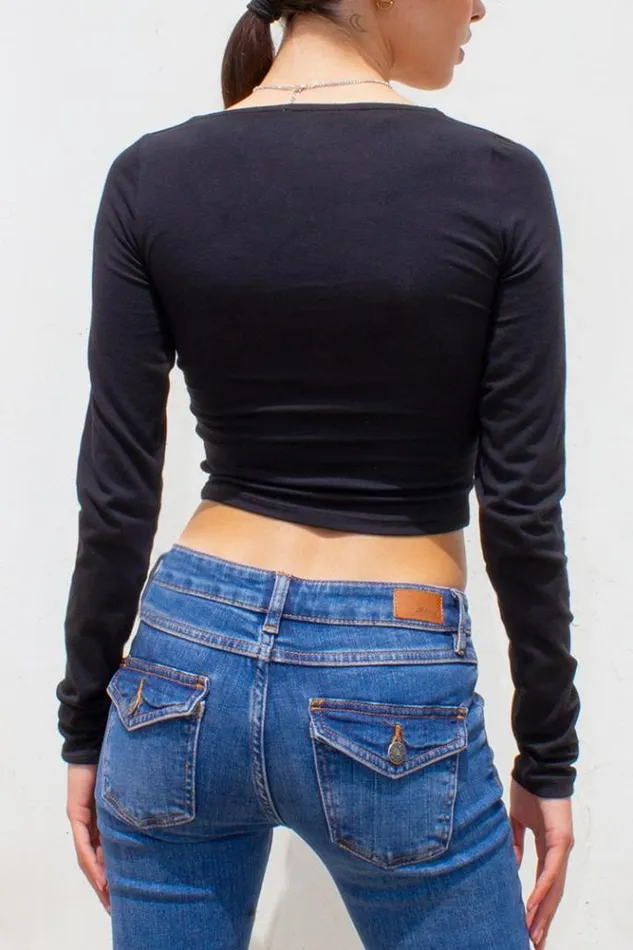 Square Neckline TShirt Women Subdued Tees