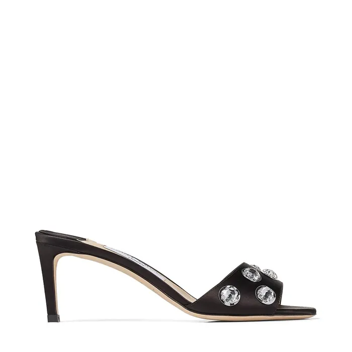 Stacey 65 Black Satin Mules With Crystal Paillettes Embroidery Blackcrystal Women JIMMY CHOO Mules Stacey 65 Black Satin Mules With Crystal Paillettes Embroidery Blackcrystal Women JIMMY CHOO Mules