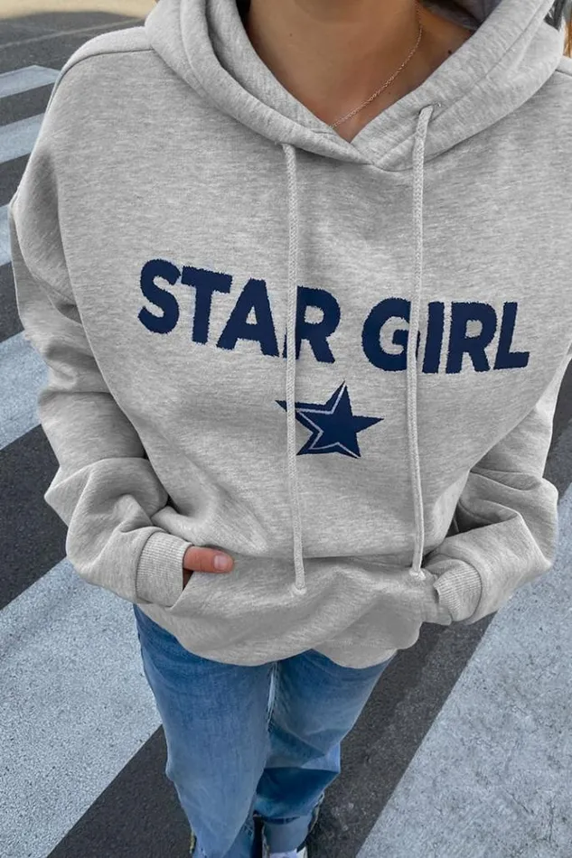 Star Girl Hoodie Women Subdued Hoodies and Sweats