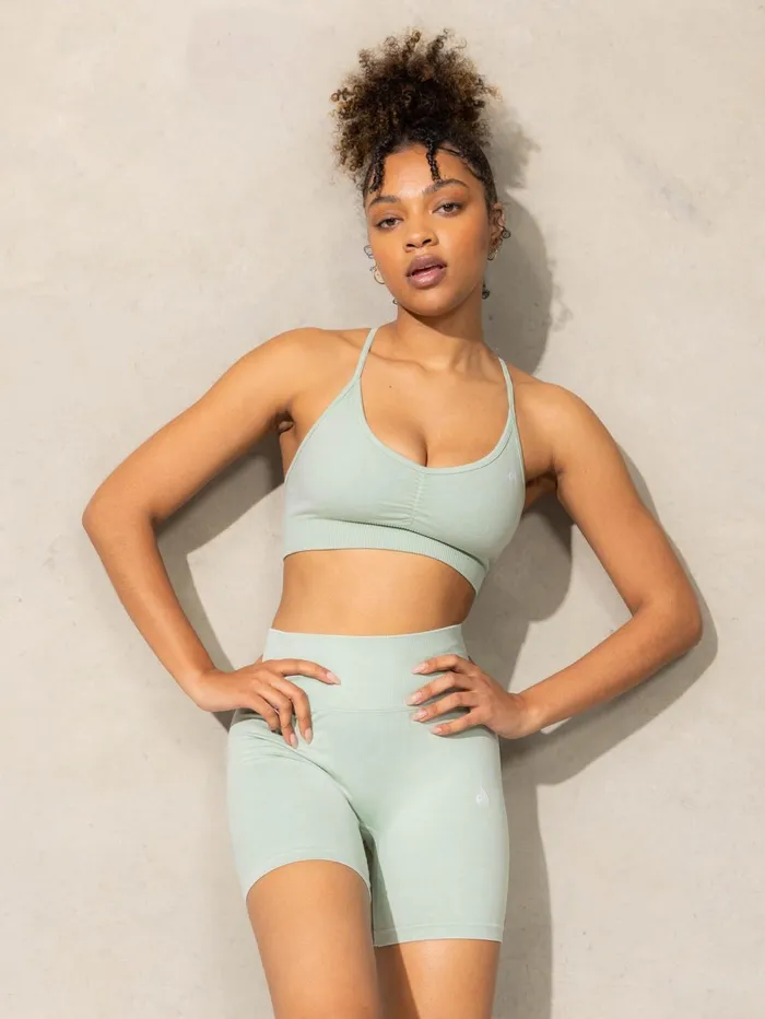 Stonewash Scrunch Seamless Shorts 8211 Mint Stonewash Women Ryderwear Gym Shorts