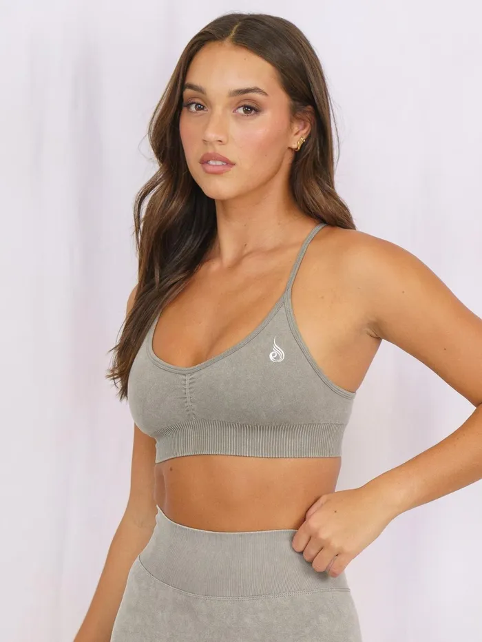 Stonewash Seamless Sports Bra 8211 Khaki Stonewash Women Ryderwear Sports Bras Stonewash Seamless Sports Bra 8211 Khaki Stonewash Women Ryderwear Sports Bras