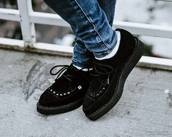 Suede Pointed Creepers Men TUK Shoes Dress Shoes