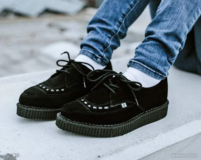 Suede Pointed Creepers Men TUK Shoes Dress Shoes