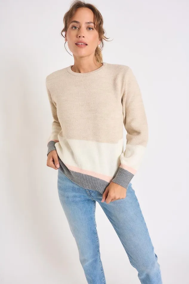 Sweater Beige 8211 SALLINS AUSTRAL Beige Women Banana Moon Sweaters
