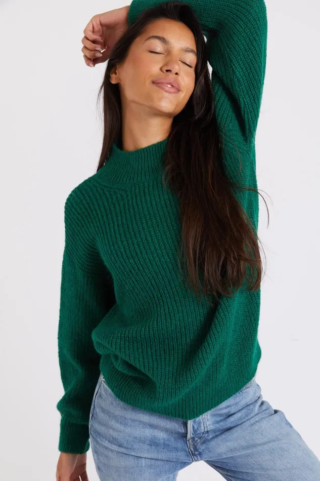Sweater Green 8211 CHARLES KELYAN Green Women Banana Moon Sweaters