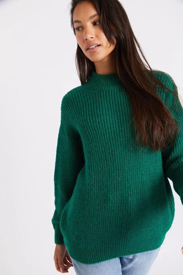 Sweater Green 8211 CHARLES KELYAN Green Women Banana Moon Sweaters