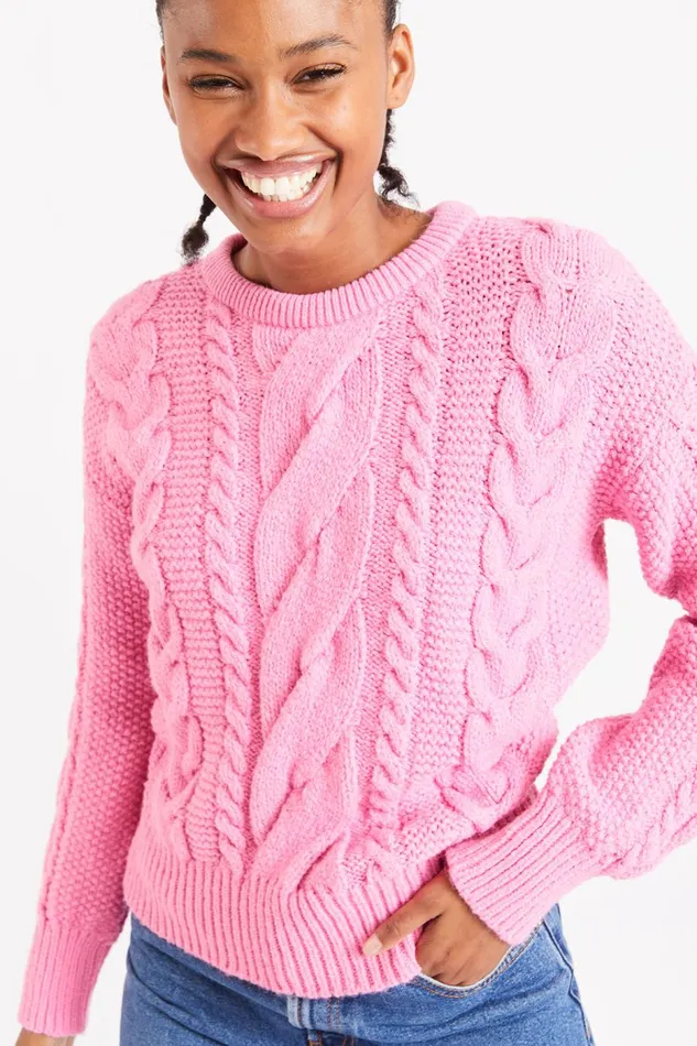 Sweater Pink 8211 BENY CHOCTAW Pink Women Banana Moon Sweaters