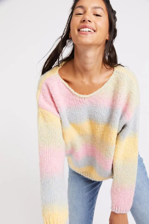 Sweater Yellow 8211 VAHE UTOPIA Yellow Women Banana Moon Sweaters