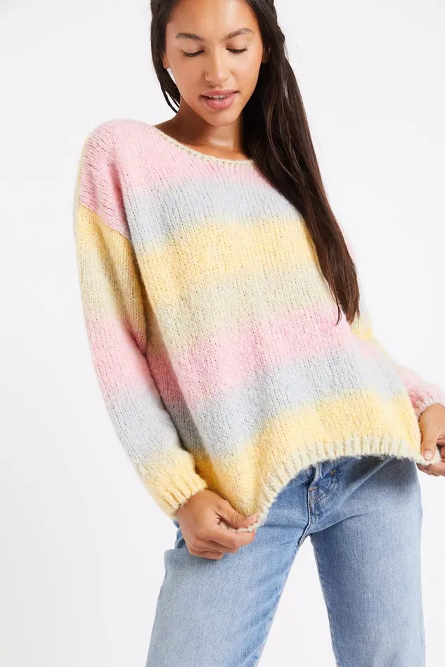 Sweater Yellow 8211 VAHE UTOPIA Yellow Women Banana Moon Sweaters