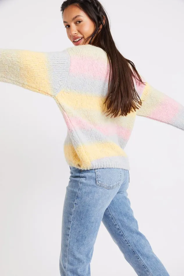 Sweater Yellow 8211 VAHE UTOPIA Yellow Women Banana Moon Sweaters