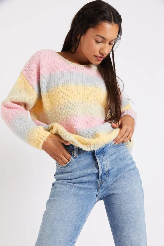 Sweater Yellow 8211 VAHE UTOPIA Yellow Women Banana Moon Sweaters