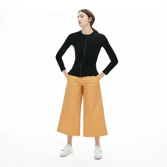 Sweaters and Sweatshirts Lacoste Womens Full Zip Crew Neck Cardigan Black Gift 4 You