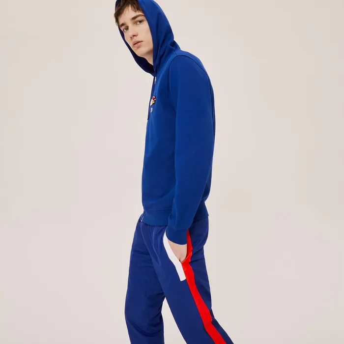 Sweaters and Sweatshirts Lacoste Womens Unisex x FriendsWithYou Design Zippered Jacket Blue Gift for Friend