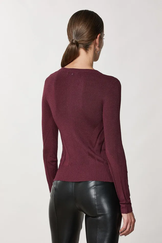 Sweaters Women Patrizia Pepe Essential Sweater Organic Purple
