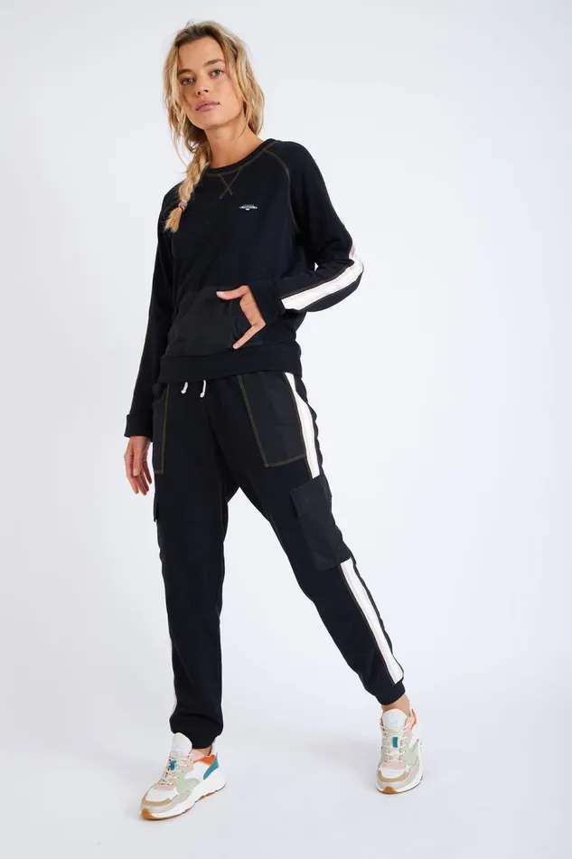 Sweatshirt Black 8211 BOXI RUNNING Black Women Banana Moon Hoodies and Sweatshirts