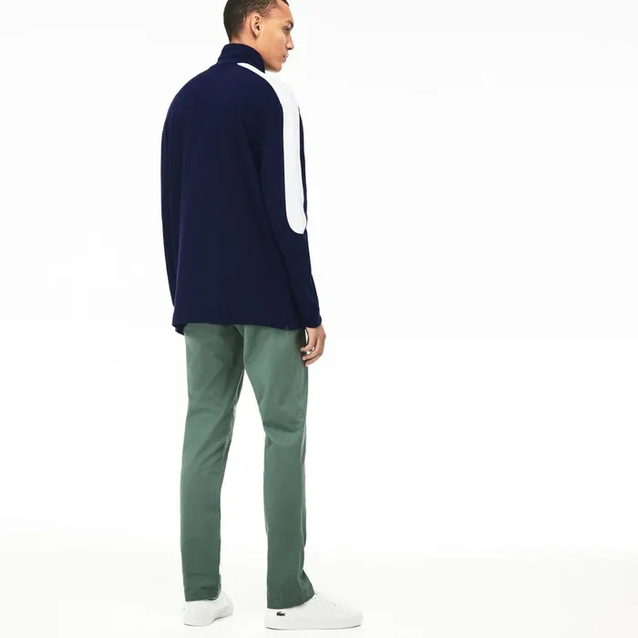 Sweatshirts Lacoste Mens Cotton Piqu Sweatshirt Navy BlueWhite Gift 4 You