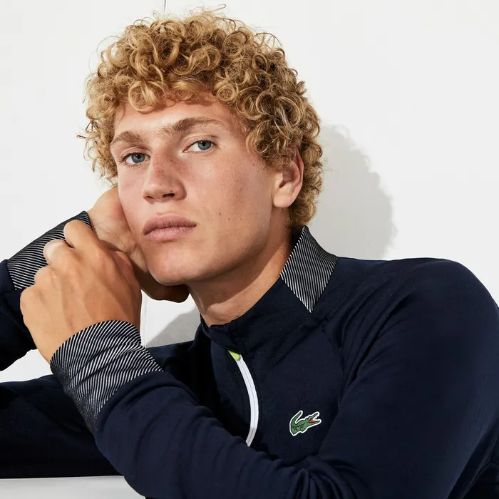 Sweatshirts Lacoste Mens SPORT Breathable UV Protection Golf Sweatshirt Navy BlueWhiteFlashy Yellow Outlet Factory Sweatshirts Lacoste Mens SPORT Breathable UV Protection Golf Sweatshirt Navy BlueWhiteFlashy Yellow Outlet Factory