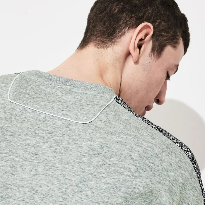 Sweatshirts Lacoste Mens SPORT PrintBlock Sweatshirt Grey ChineBlackWhite For Sale Online