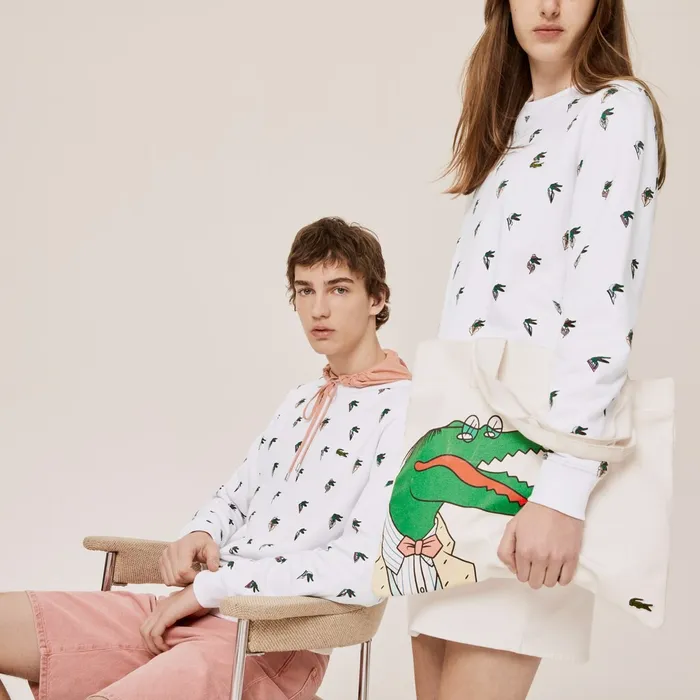 Sweatshirts Lacoste Mens Unisex x JeanMichel Tixier Print Sweatshirt White Store Sweatshirts Lacoste Mens Unisex x JeanMichel Tixier Print Sweatshirt White Store