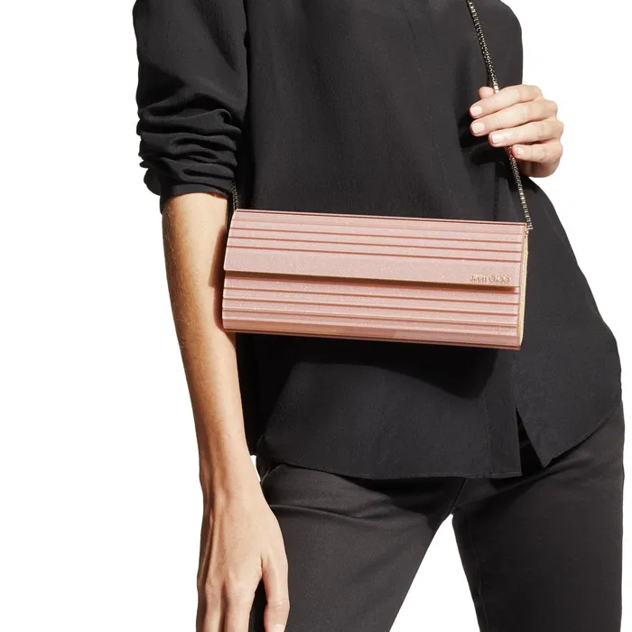 Sweetie Ballet Pink Fine Glitter Acrylic Clutch Bag Ballet Pink Women JIMMY CHOO Clutch Bags