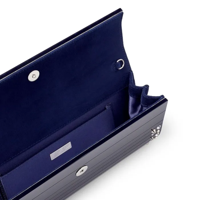 Sweetie Navy Acrylic Clutch Bag With Pearl And Crystal Detailing Navy Women JIMMY CHOO Clutch Bags
