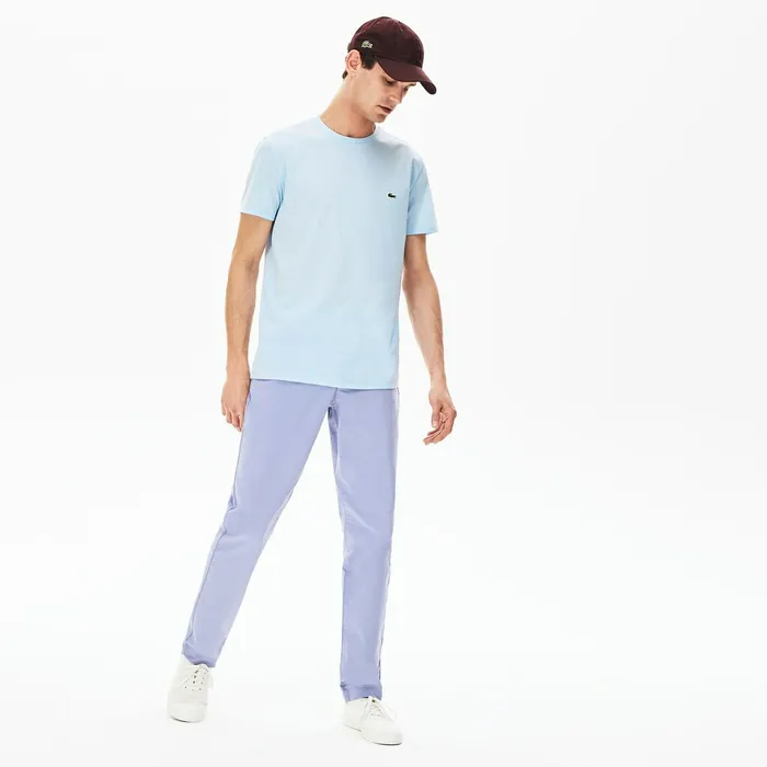 TShirts Lacoste Mens Crew Neck Pima Cotton TShirt Light Blue Online