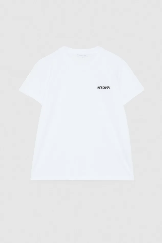 TShirts Women Patrizia Pepe Cotton TShirt Bianco Ottico