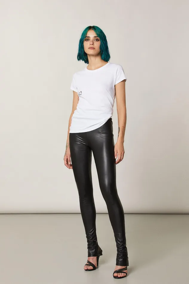 TShirts Women Patrizia Pepe TShirt With Piercing Bianco Ottico