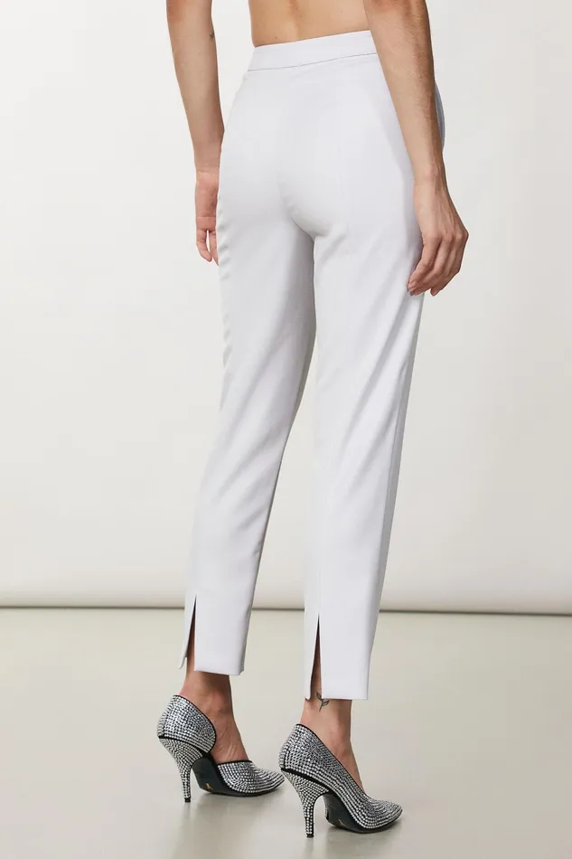 Tailleur Women Patrizia Pepe Flannel CigaretteFit Pants Eldorado White