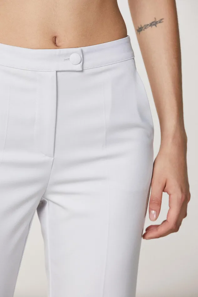 Tailleur Women Patrizia Pepe Flannel CigaretteFit Pants Eldorado White