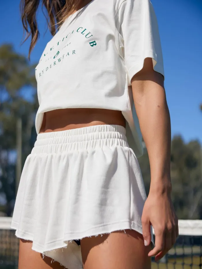Tempo Track Short 8211 Off White Women Ryderwear Gym Shorts